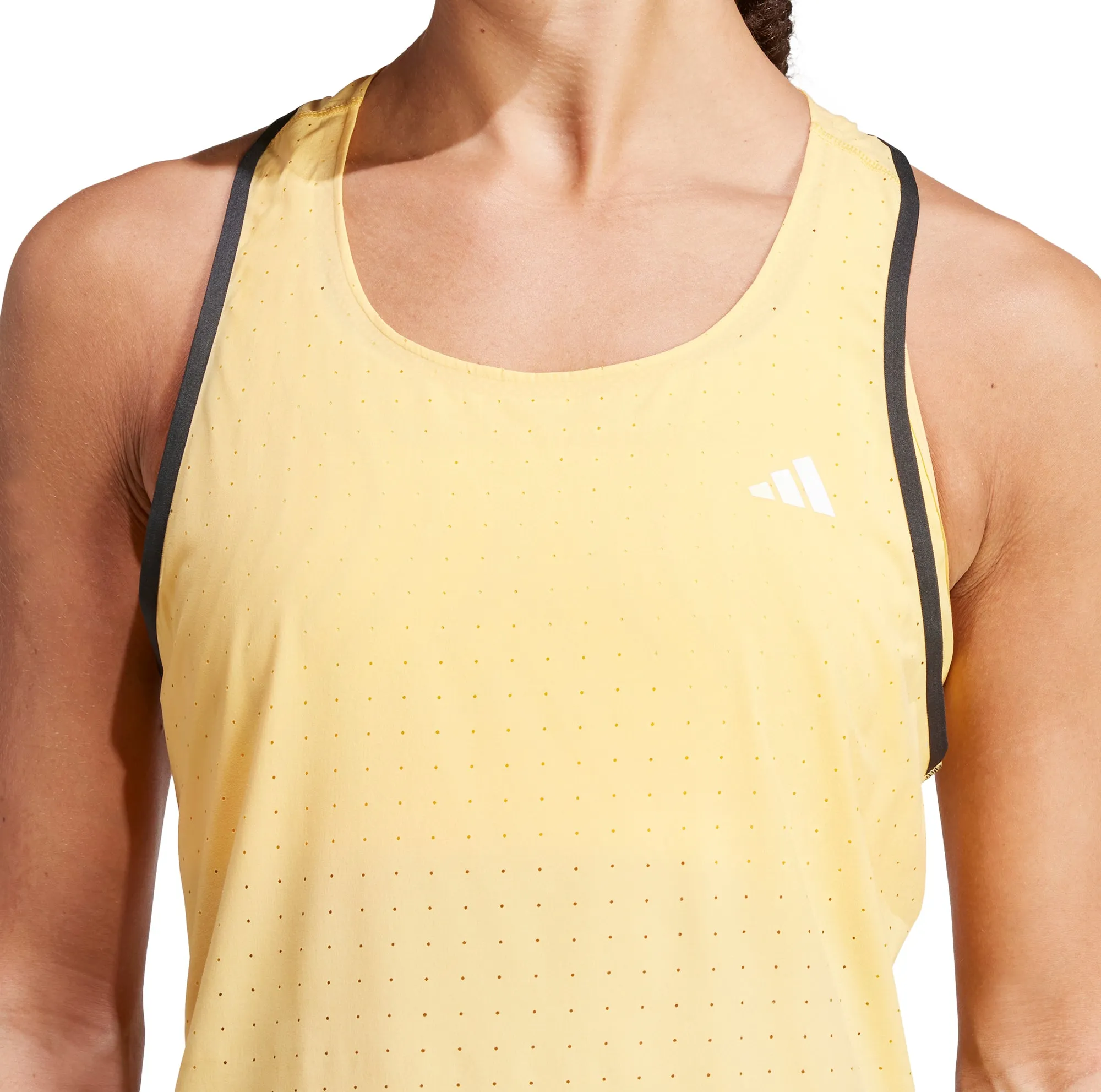 adidas Adizero Womens Running Vest Tank Top - Yellow