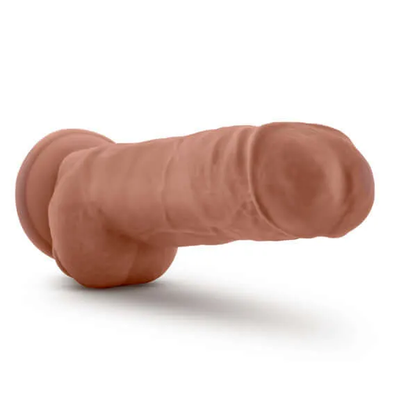 Au Naturel Big Boy 10-Inch Dildo in Mocha - Realistic Sensa Feel Pleasure