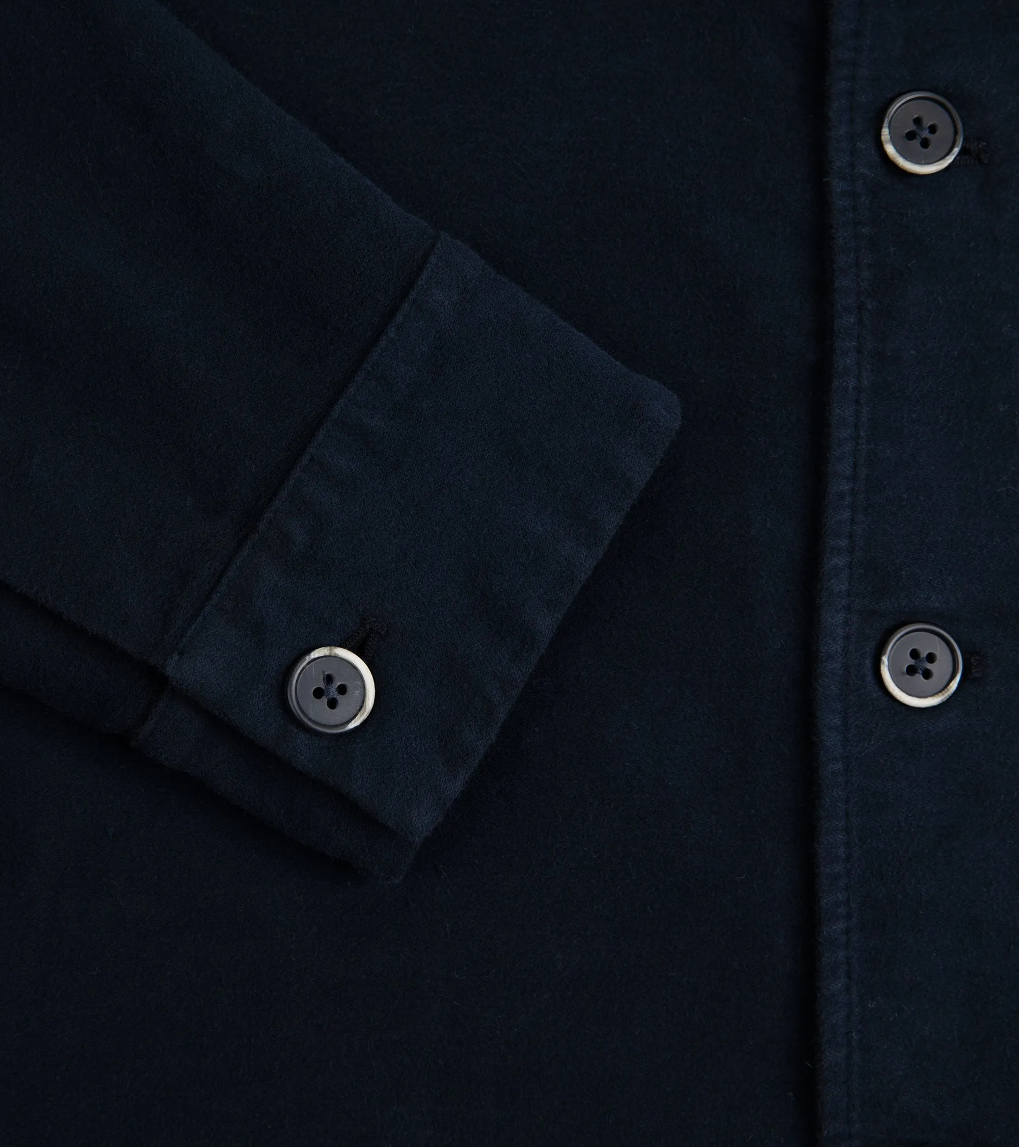 Barena Cedrone Garzada Moleskin Overshirt: Navy