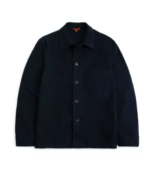 Barena Cedrone Garzada Moleskin Overshirt: Navy