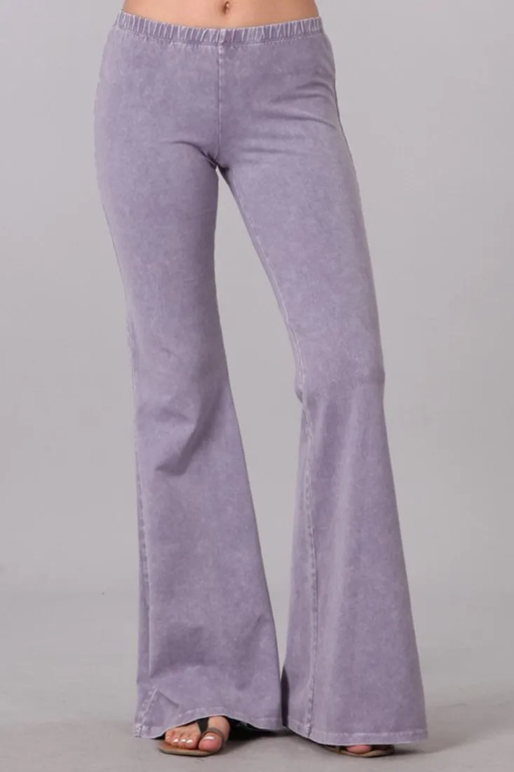 Bell Bottoms Yoga Stretch Pants Denim Lilac