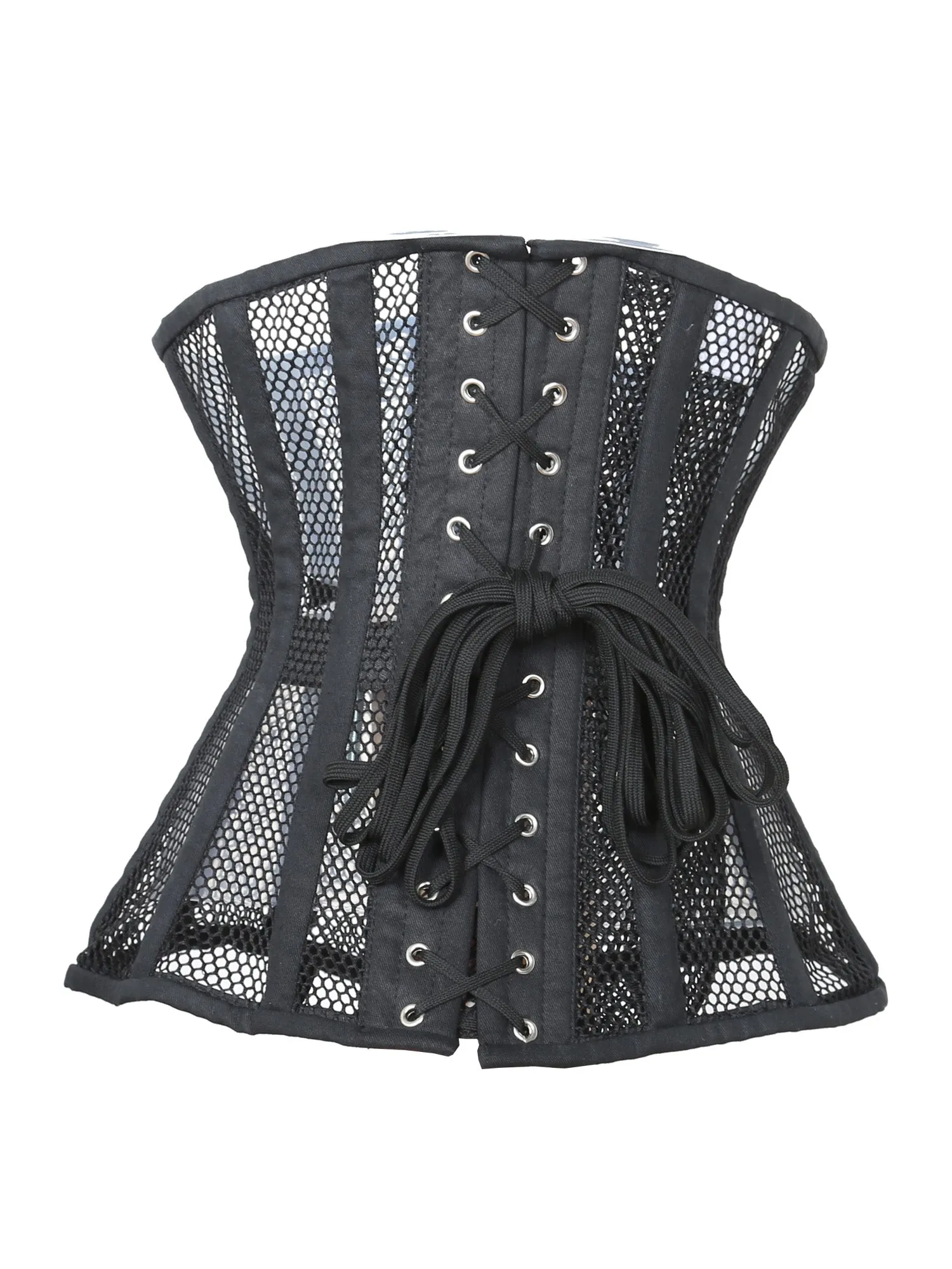 Black Fishnet Underbust Corset