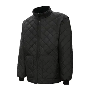 Black Quilted Freezer Jacket by Ground Force - Style WJ1