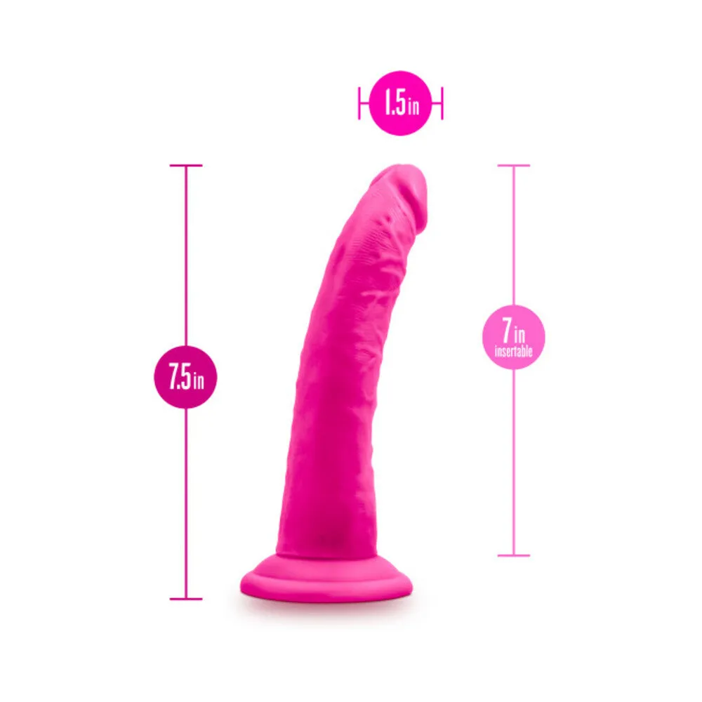 Blush Au Naturel Bold Jack 7 in. Posable Dual Density Dildo with Suction Cup Pink