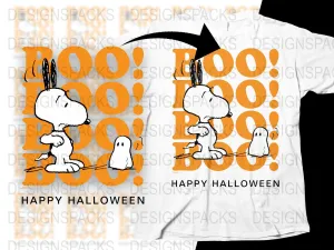 Boo Happy Halloween Cartoon Graphic Png Digital Download