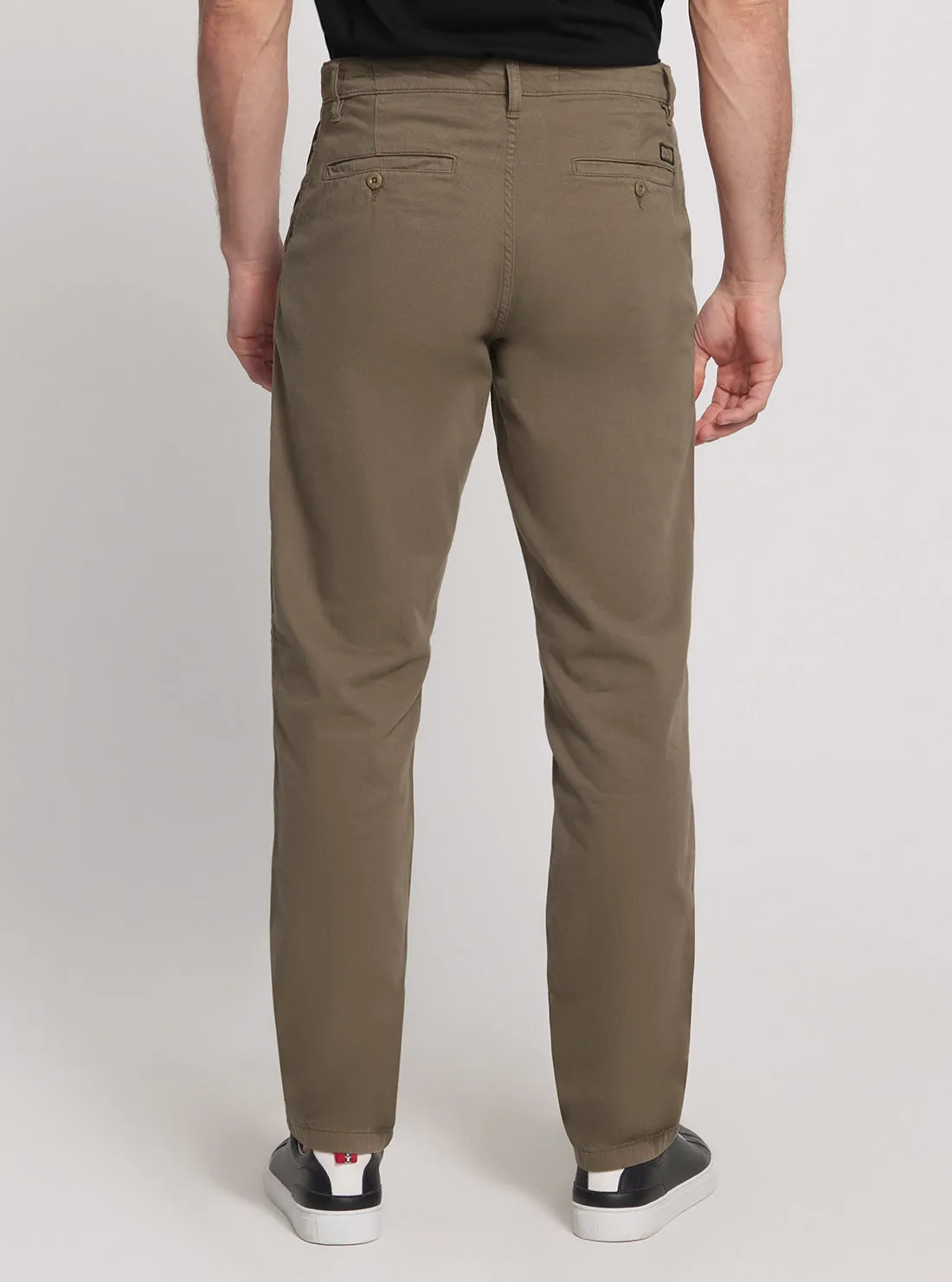 Brown Mid-Rise Angels Chino Pants