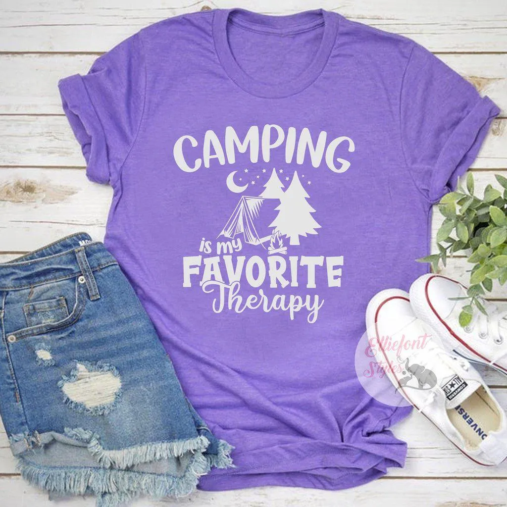 Camping Is My Favorite Therapy  - Camping Shirts