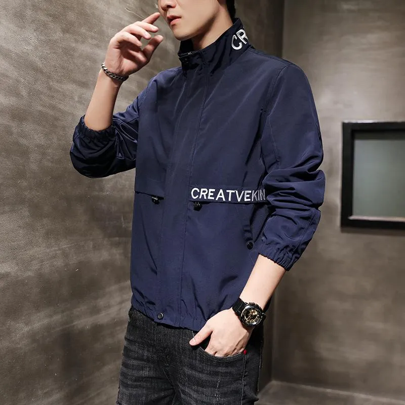 Cargo Jacket Student Stand Collar Trendy Tops Outerwear