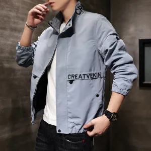 Cargo Jacket Student Stand Collar Trendy Tops Outerwear