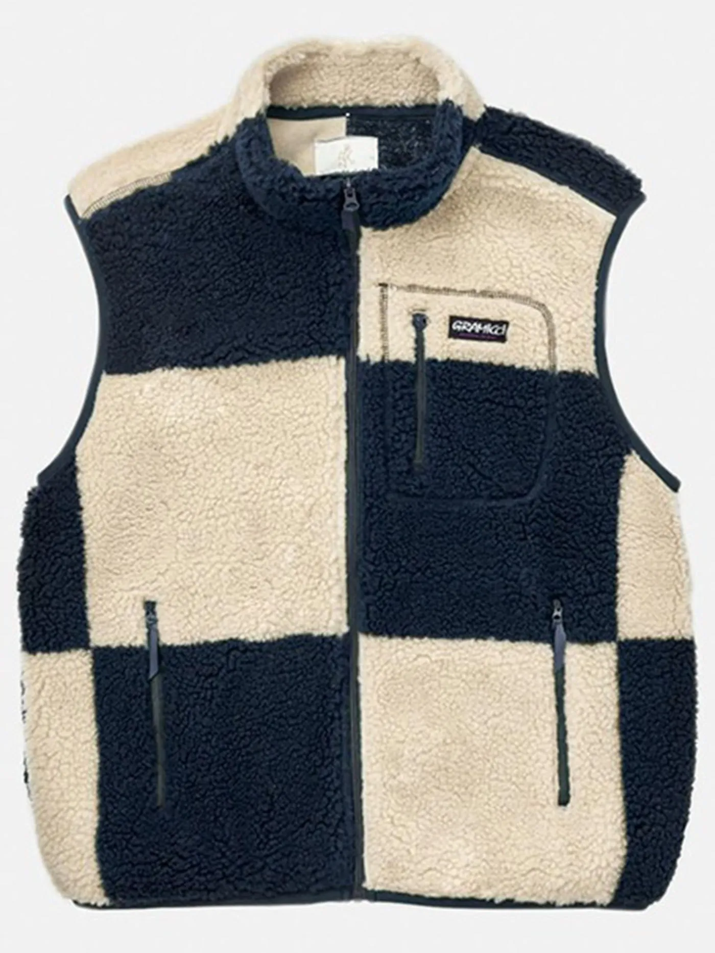 Checkered Sherpa Vest