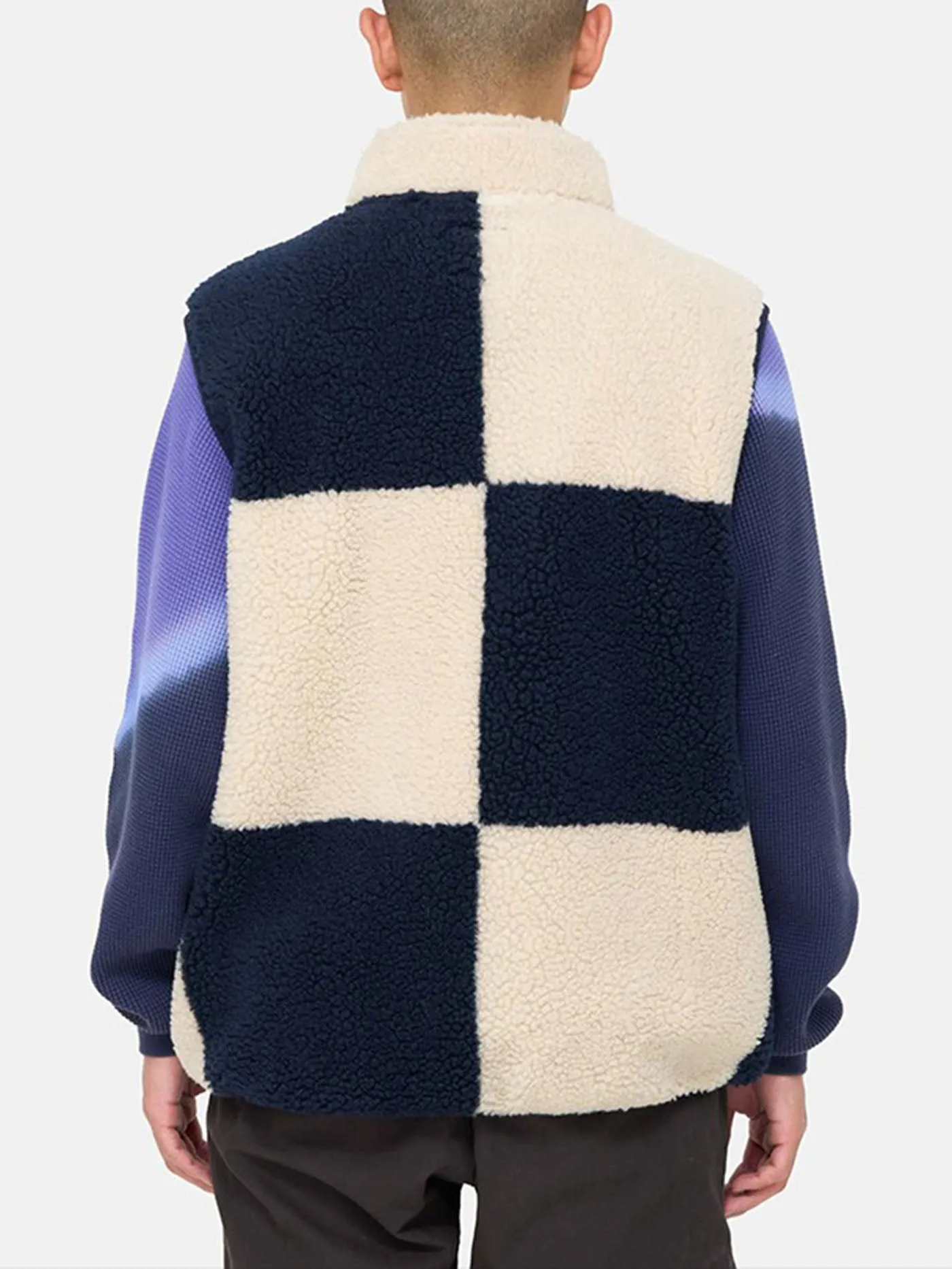 Checkered Sherpa Vest