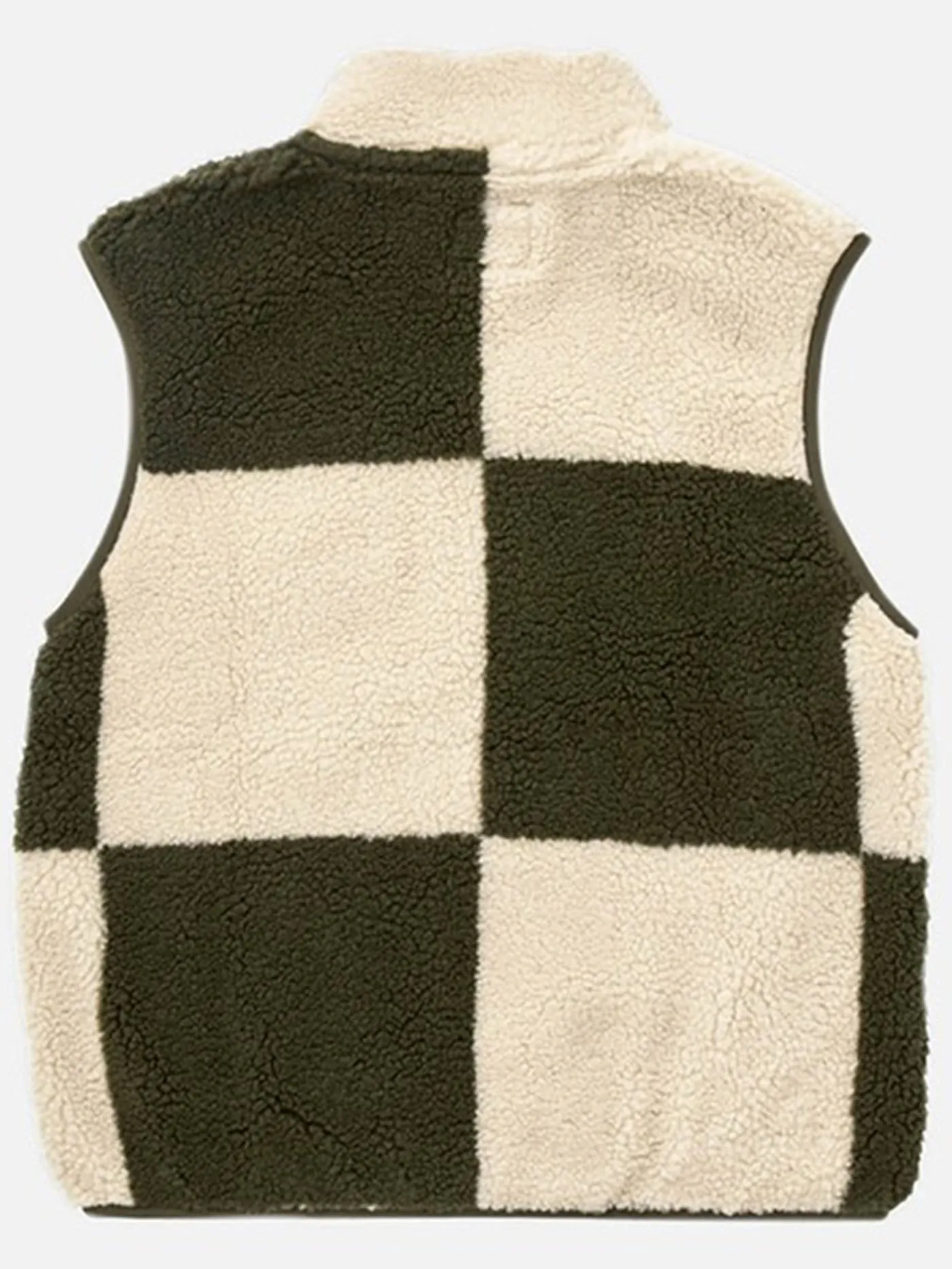 Checkered Sherpa Vest