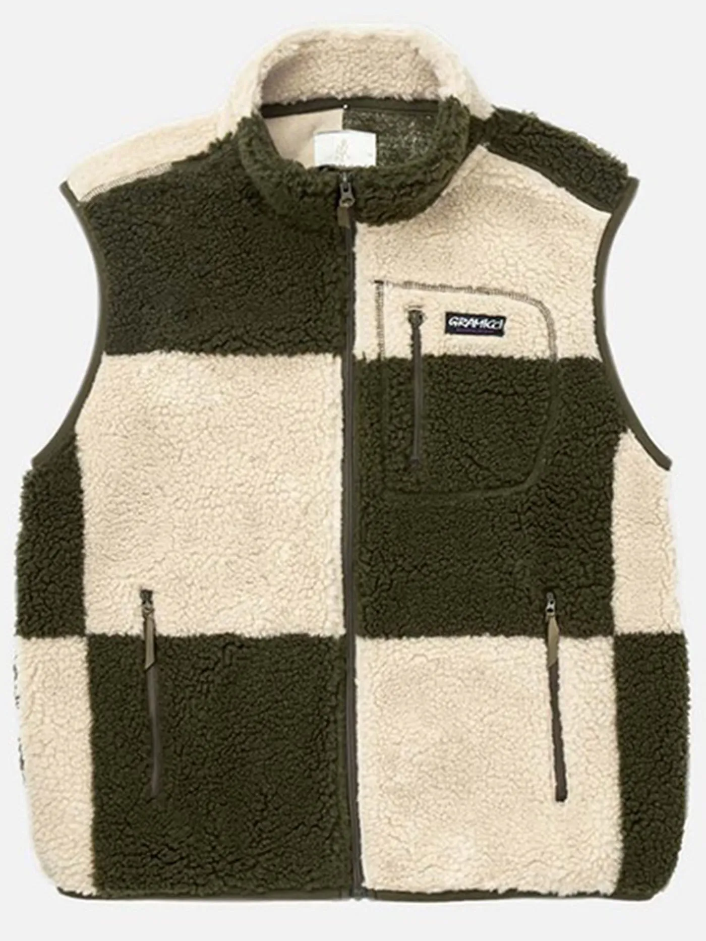 Checkered Sherpa Vest