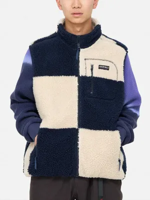 Checkered Sherpa Vest