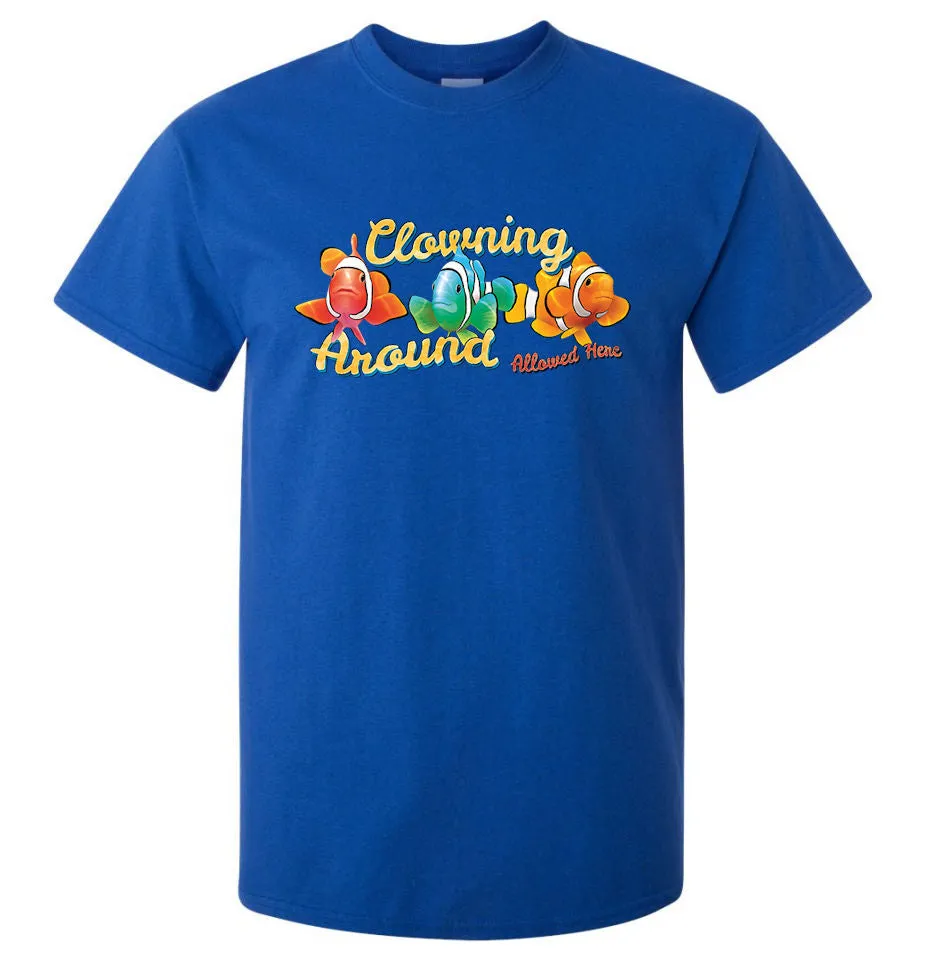 Clowning Around Clownfish Adults T-Shirt (Royal Blue)