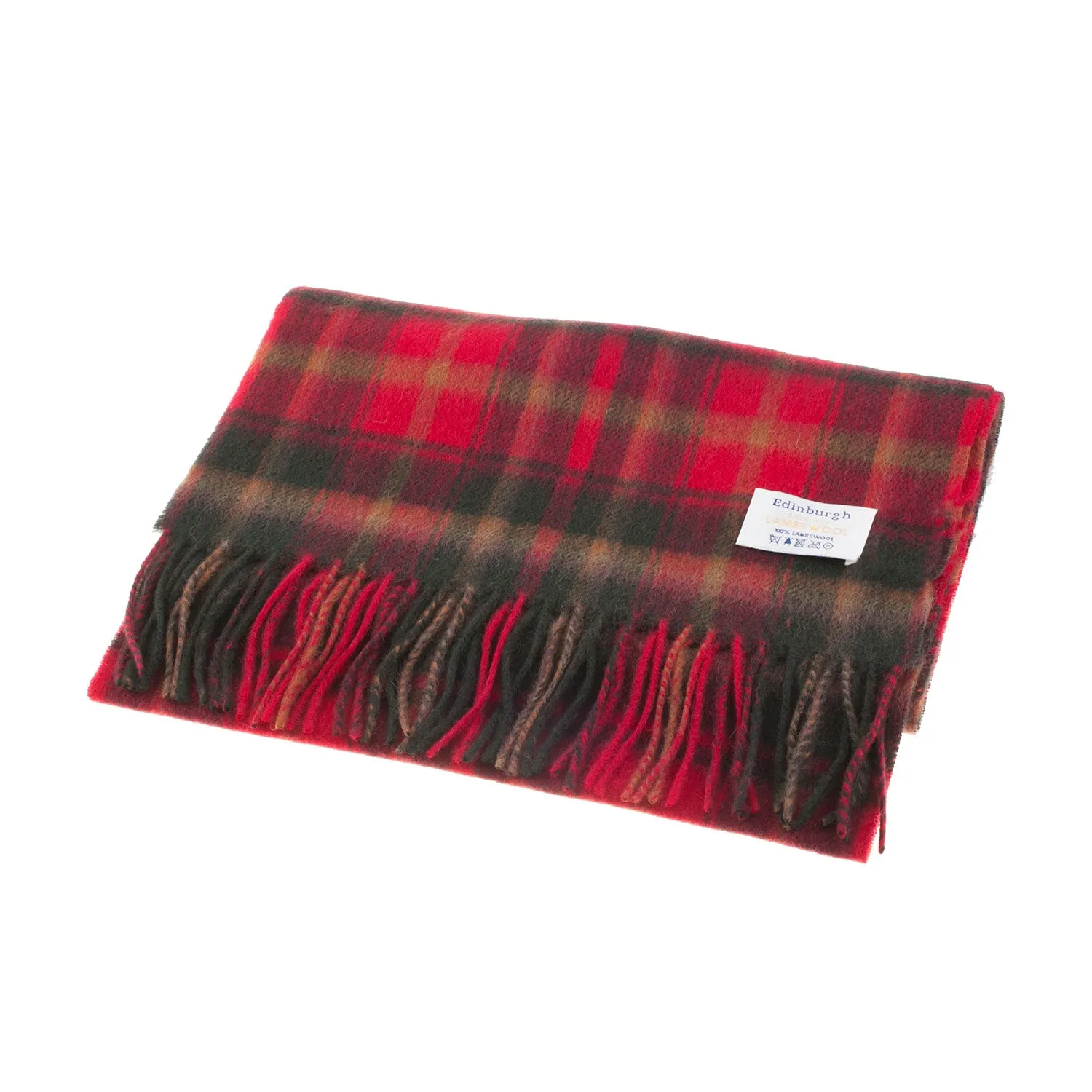 Edinburgh 100% Lambswool Scarf  Dark Maple