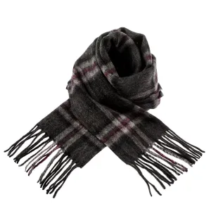 Edinburgh 100% Lambswool Scarf  Thomson Charcoal