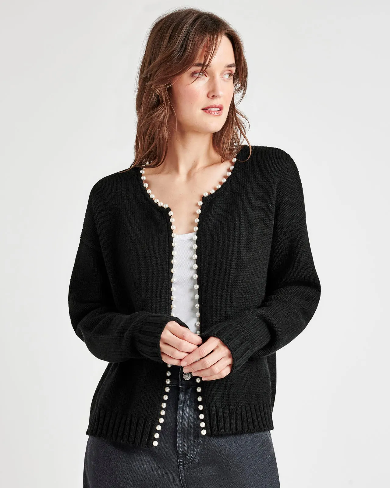 Emmy Cashblend Pearl Cardigan