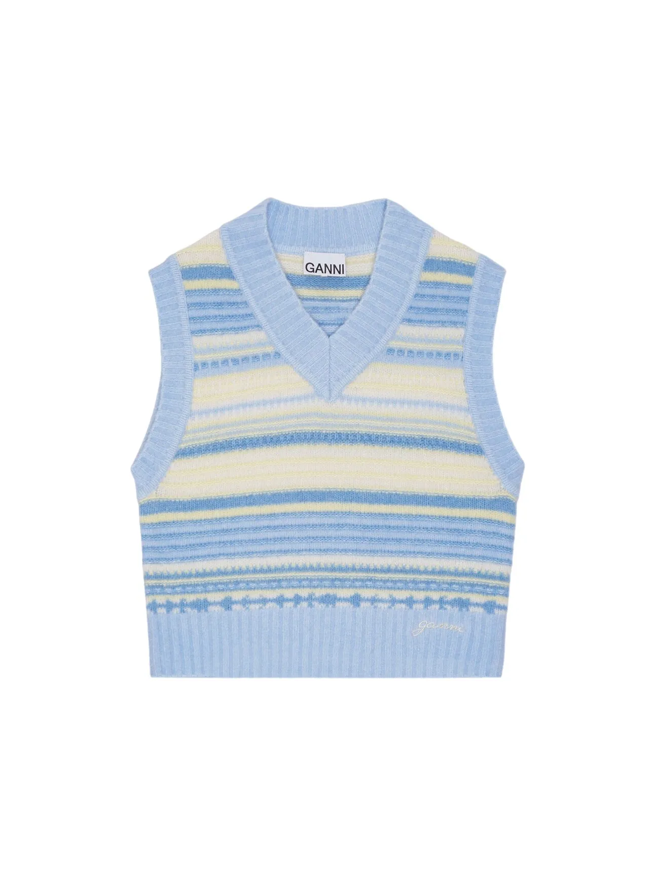 Ganni Soft Wool Stripe Vest