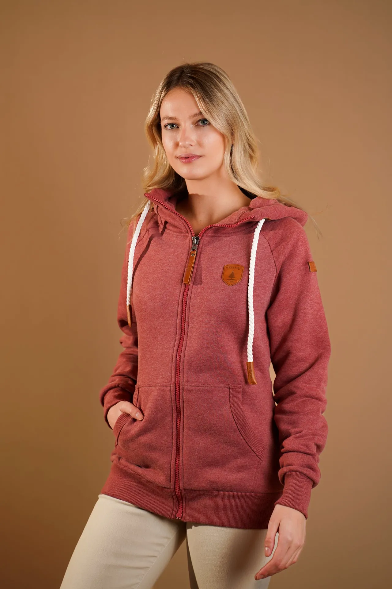 Hera Berry Full-Zip Hoodie