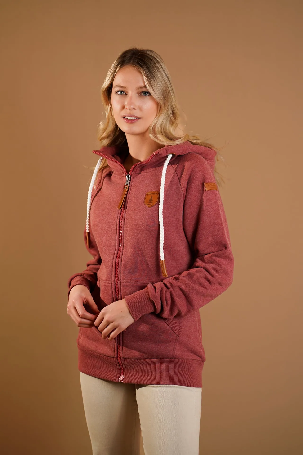 Hera Berry Full-Zip Hoodie