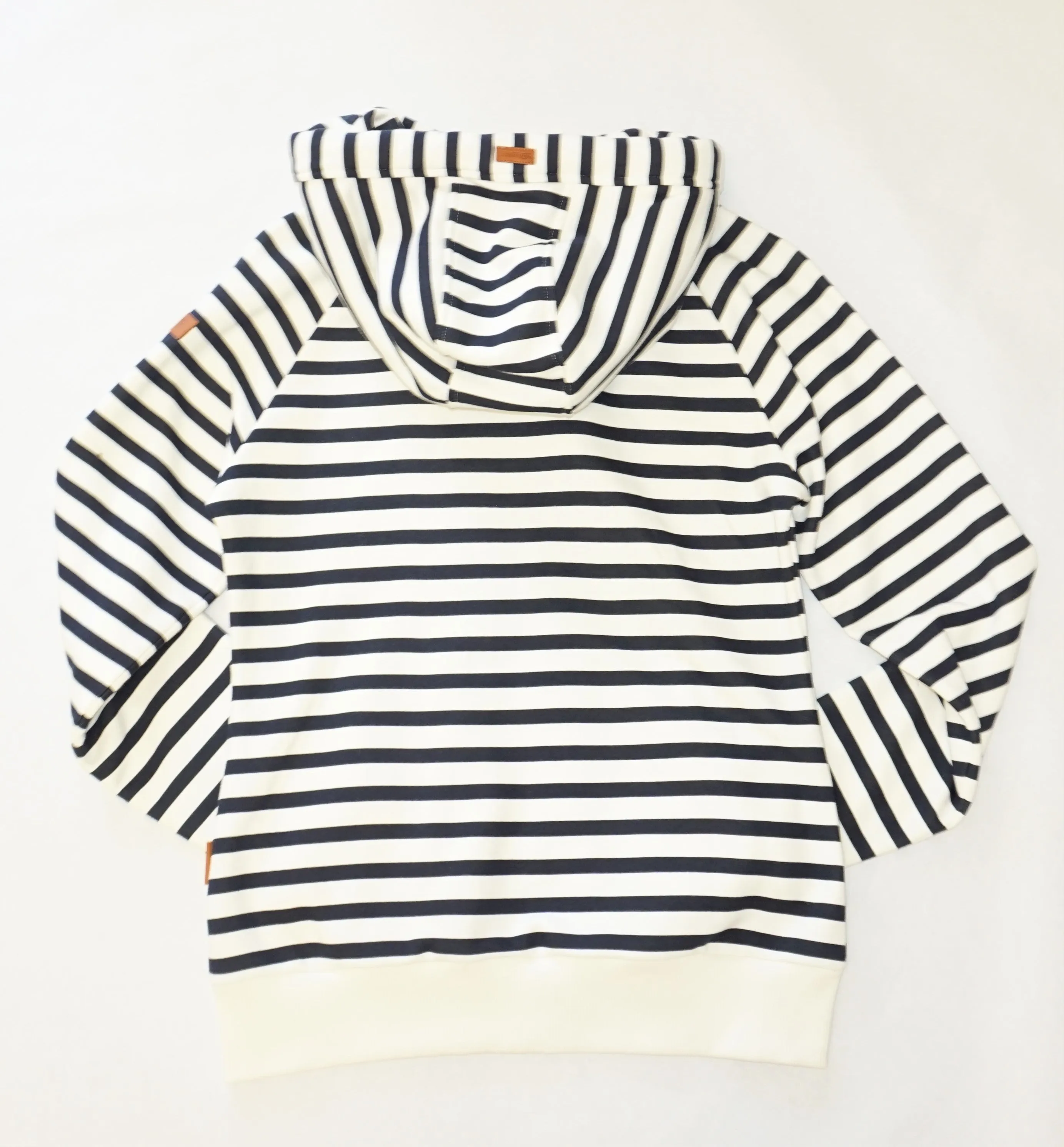 Hera Print Navy/Ivory Stripe Full-Zip Hoodie