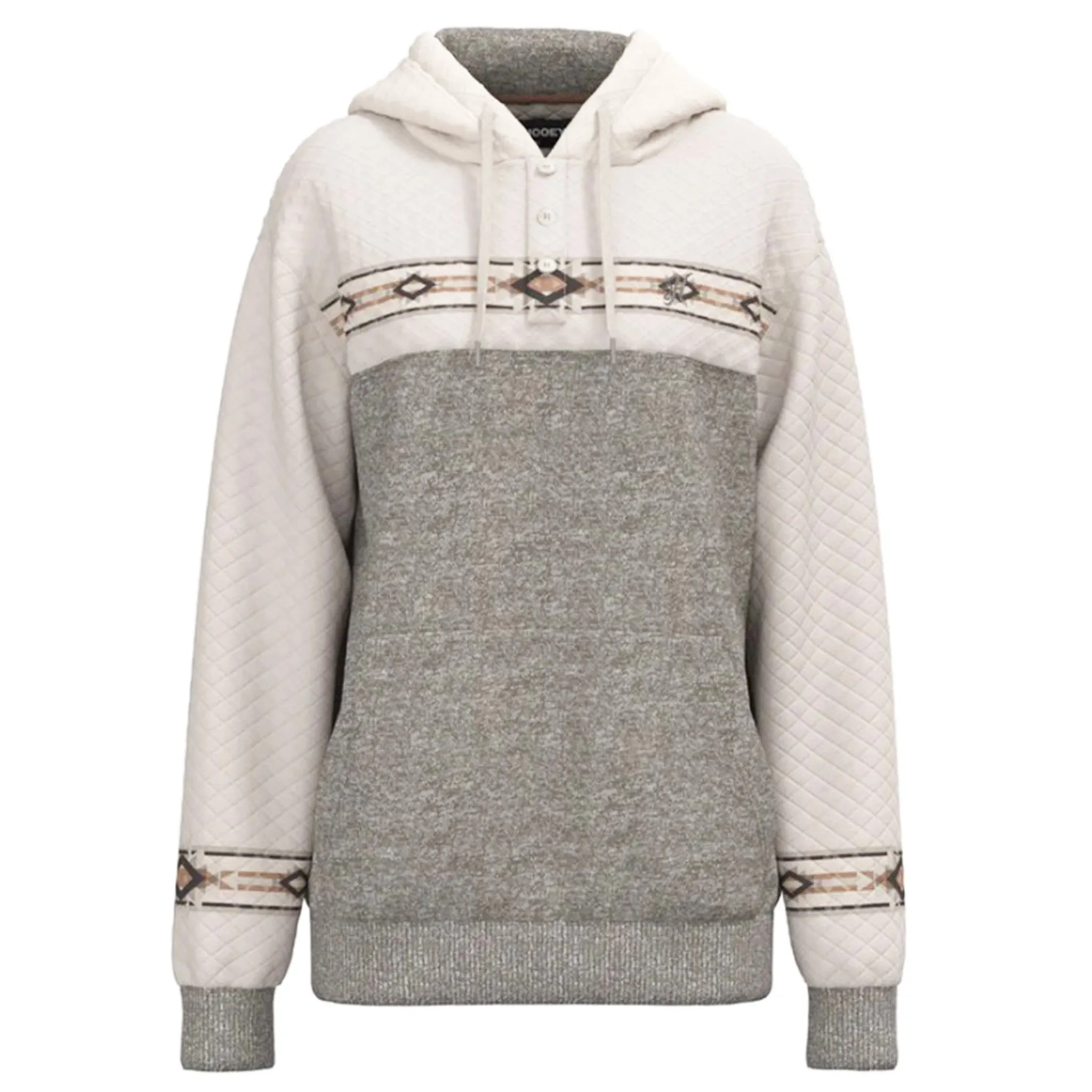 Hooey Women's Jimmy Ladies Grey White Hoody