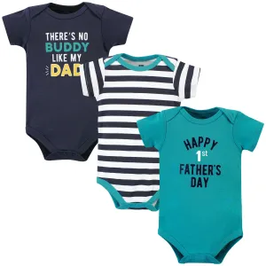 Hudson Baby Cotton Bodysuits, Boy Fathers Day