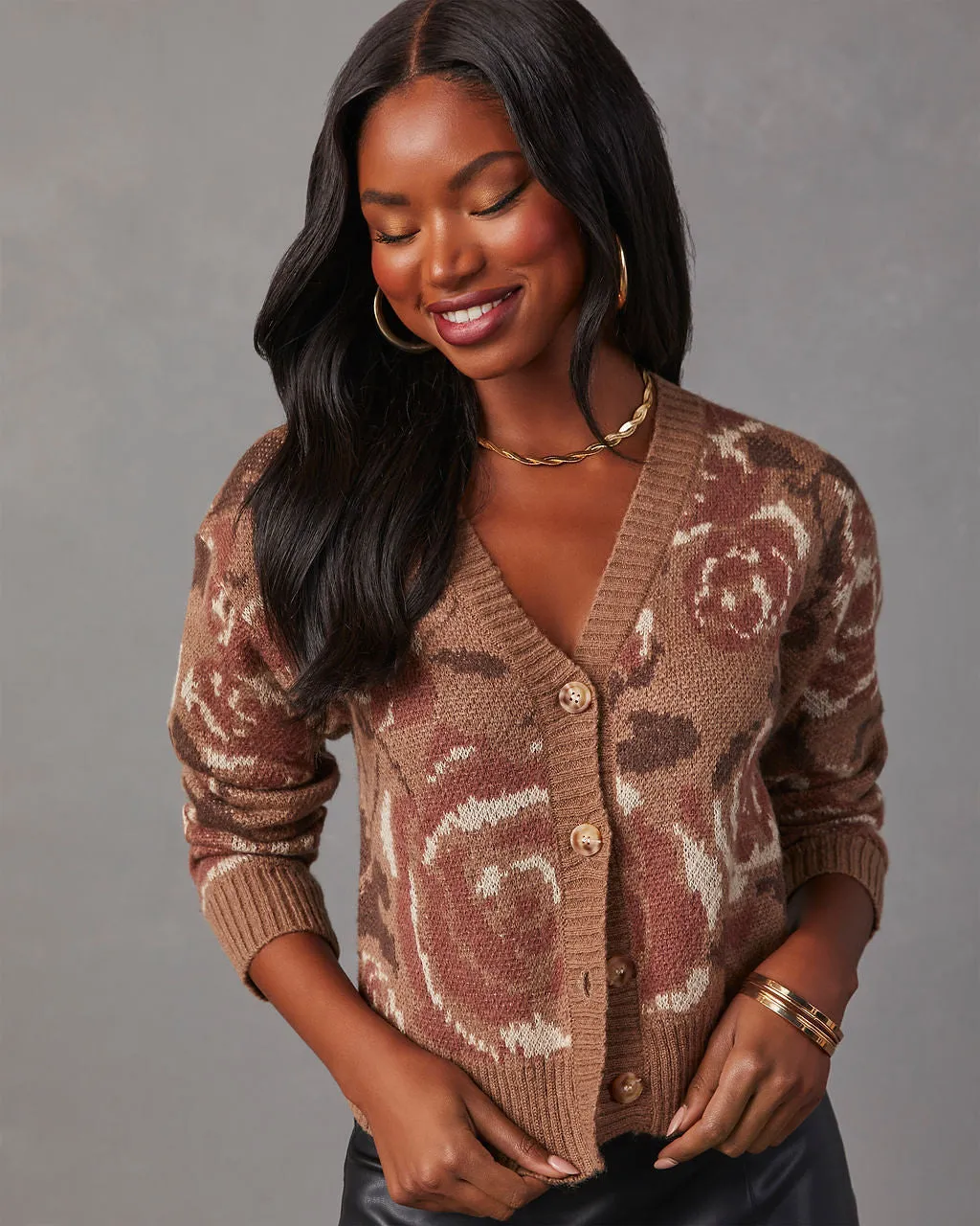 Janelle Floral Knit Cardigan