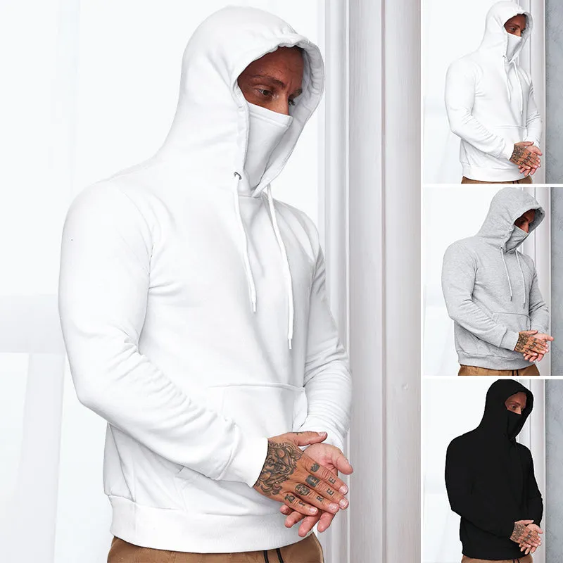 Men's Face Cover Long Sleeve Hooded