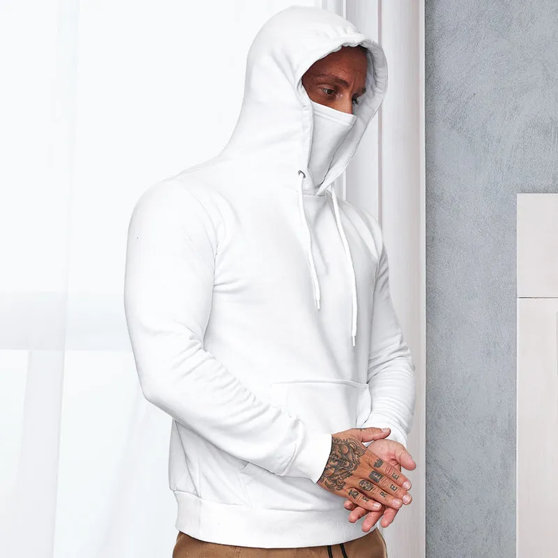 Men's Face Cover Long Sleeve Hooded