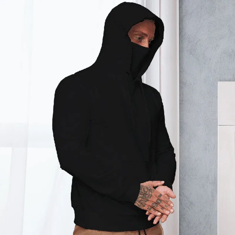 Men's Face Cover Long Sleeve Hooded