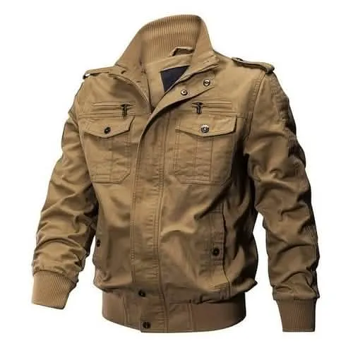 Men's Tactical Winter Bomber Jacket for Outdoor Activities and Airsoft