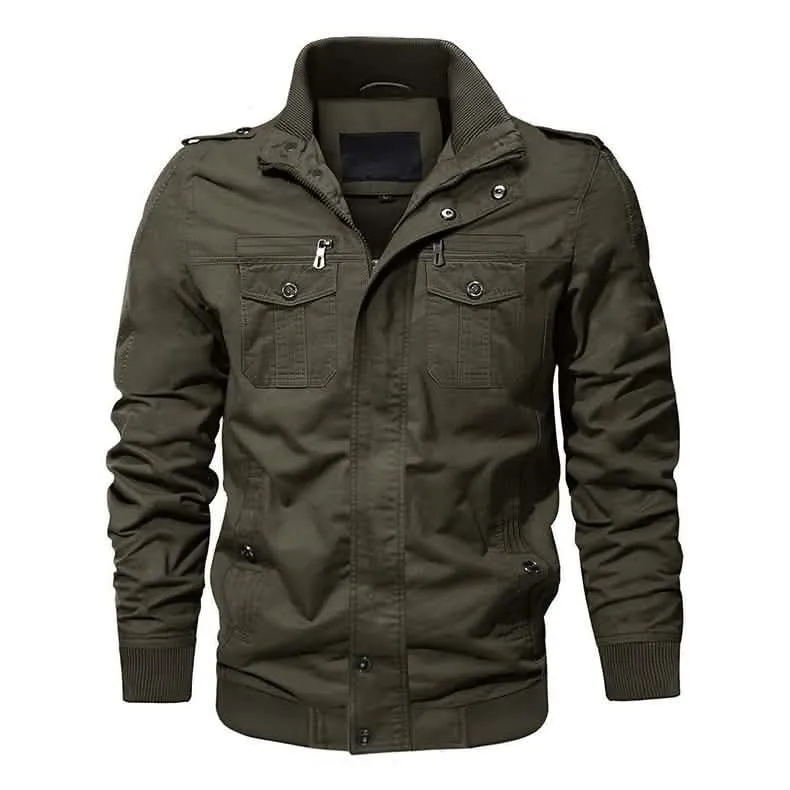 Men's Tactical Winter Bomber Jacket for Outdoor Activities and Airsoft