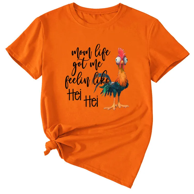 Mom Life got Me Fun Pattern Short Sleeve Top T-shirt