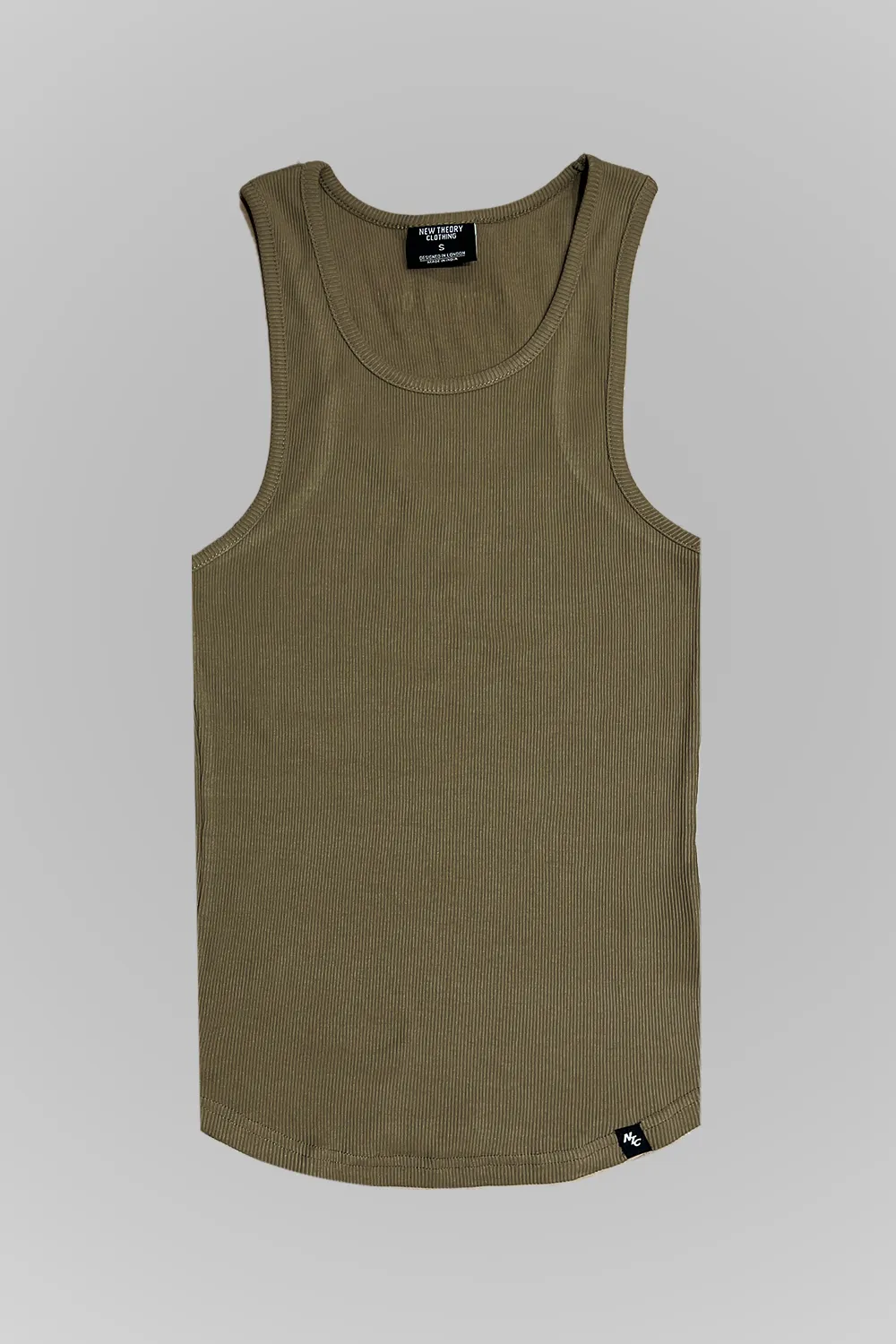 Muscle-Up Ribbed Tank - Beige