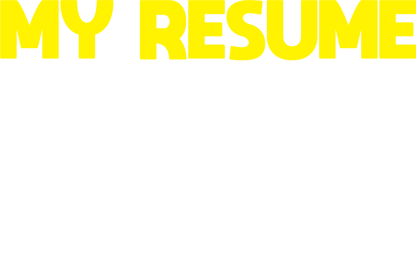 My Resume is Just a List of Things, I don't want to do Again