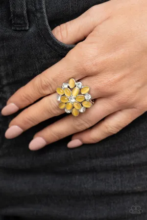 Paparazzi Hopes and GLEAMS - Yellow Cat's Eye Stone Ring Paparazzi