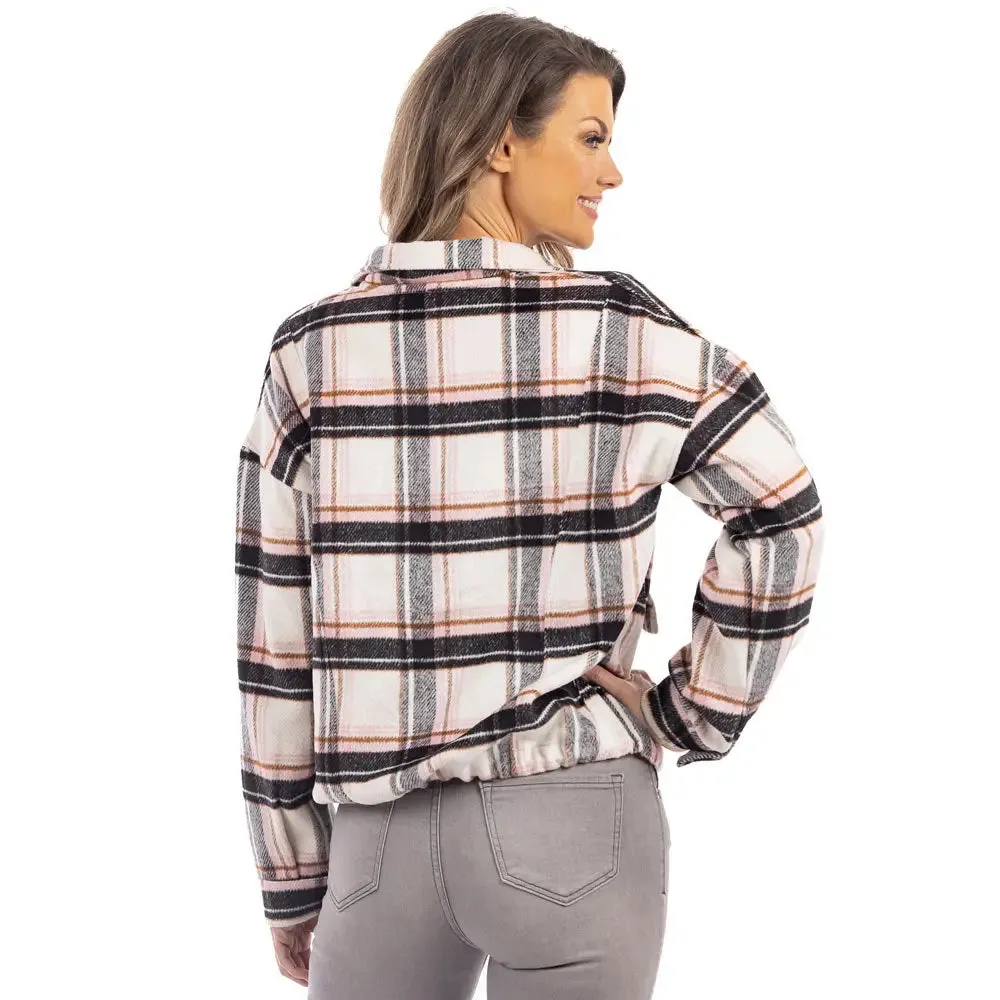 Plaid Cinched Shacket