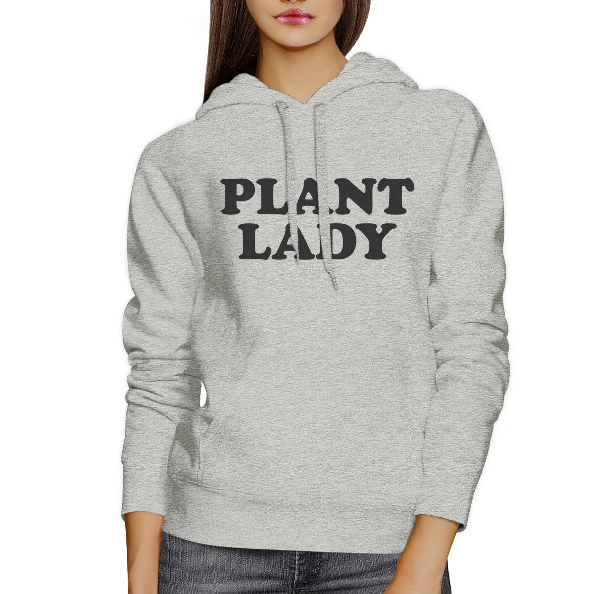 Plant Lady Unisex Grey Cute Graphic Hoodie Funny Gift Ideas For Her