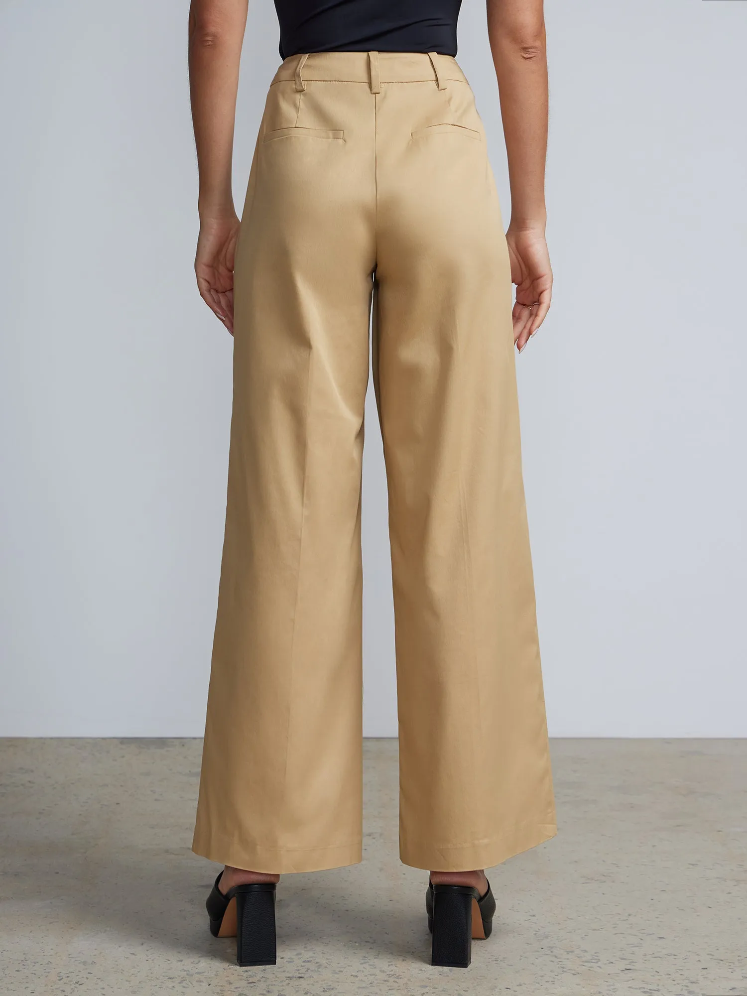 Pleated Wide Leg Pants