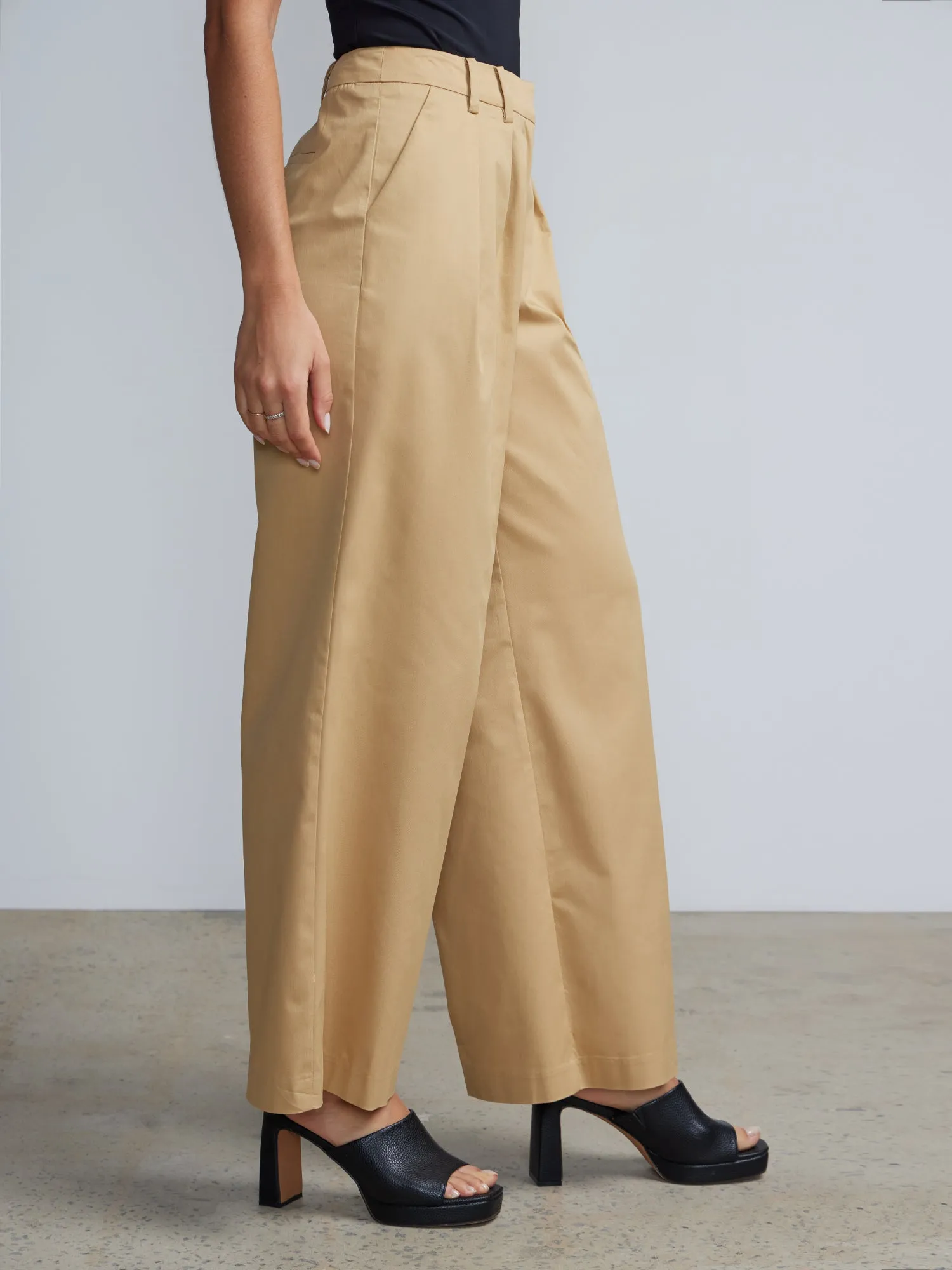 Pleated Wide Leg Pants