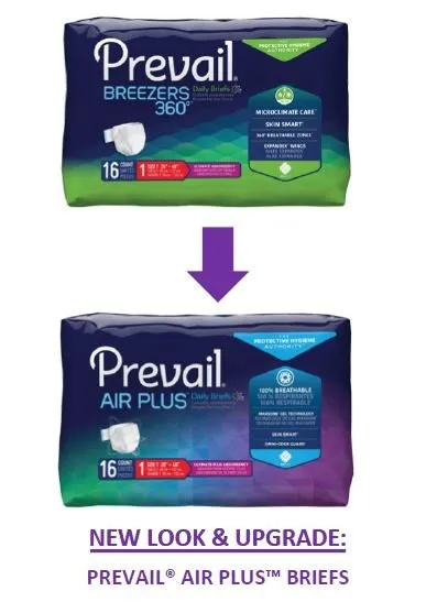 Prevail® Air Plus™ Daily Briefs, Size 1