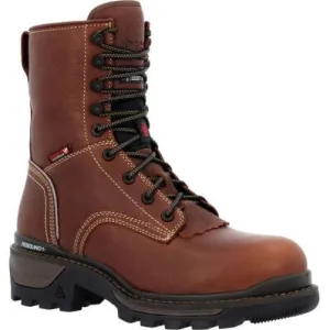 Rocky Men's Rams Horn Logger 9" WP 400G Comp Toe Work Boot Brown RKK0396