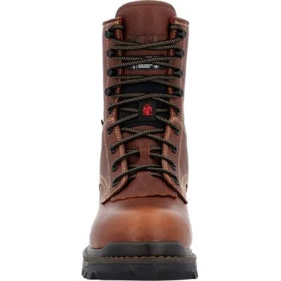 Rocky Men's Rams Horn Logger 9" WP 400G Comp Toe Work Boot Brown RKK0396