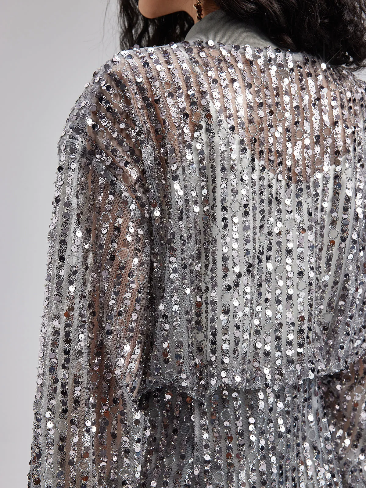 Sequin Beaded Elastic Dress