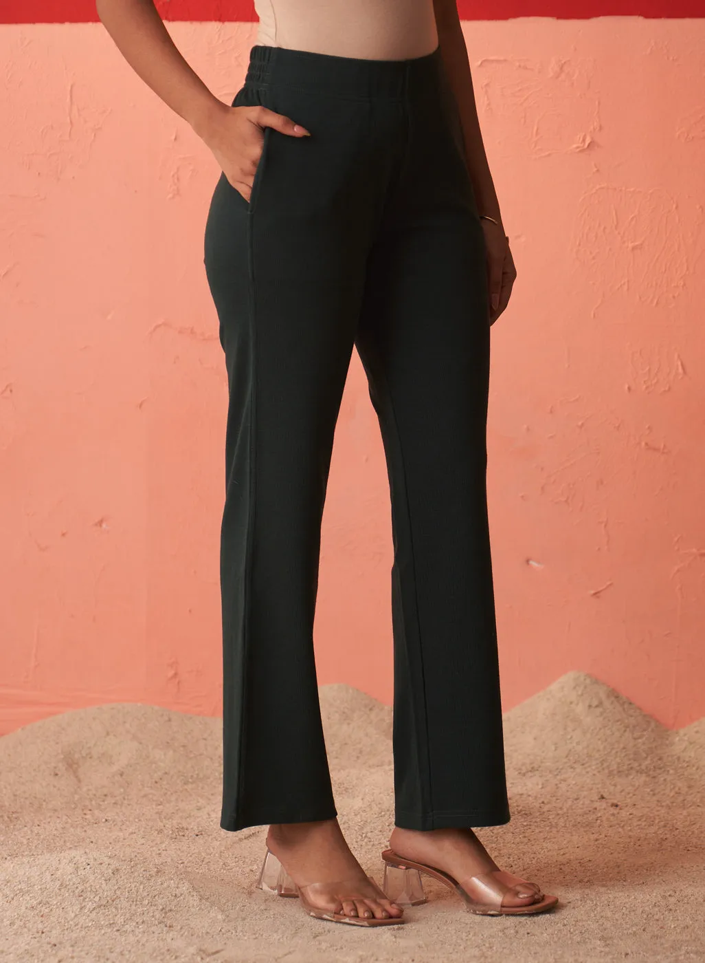 Sureena Green Relaxed Fit Pants for Women