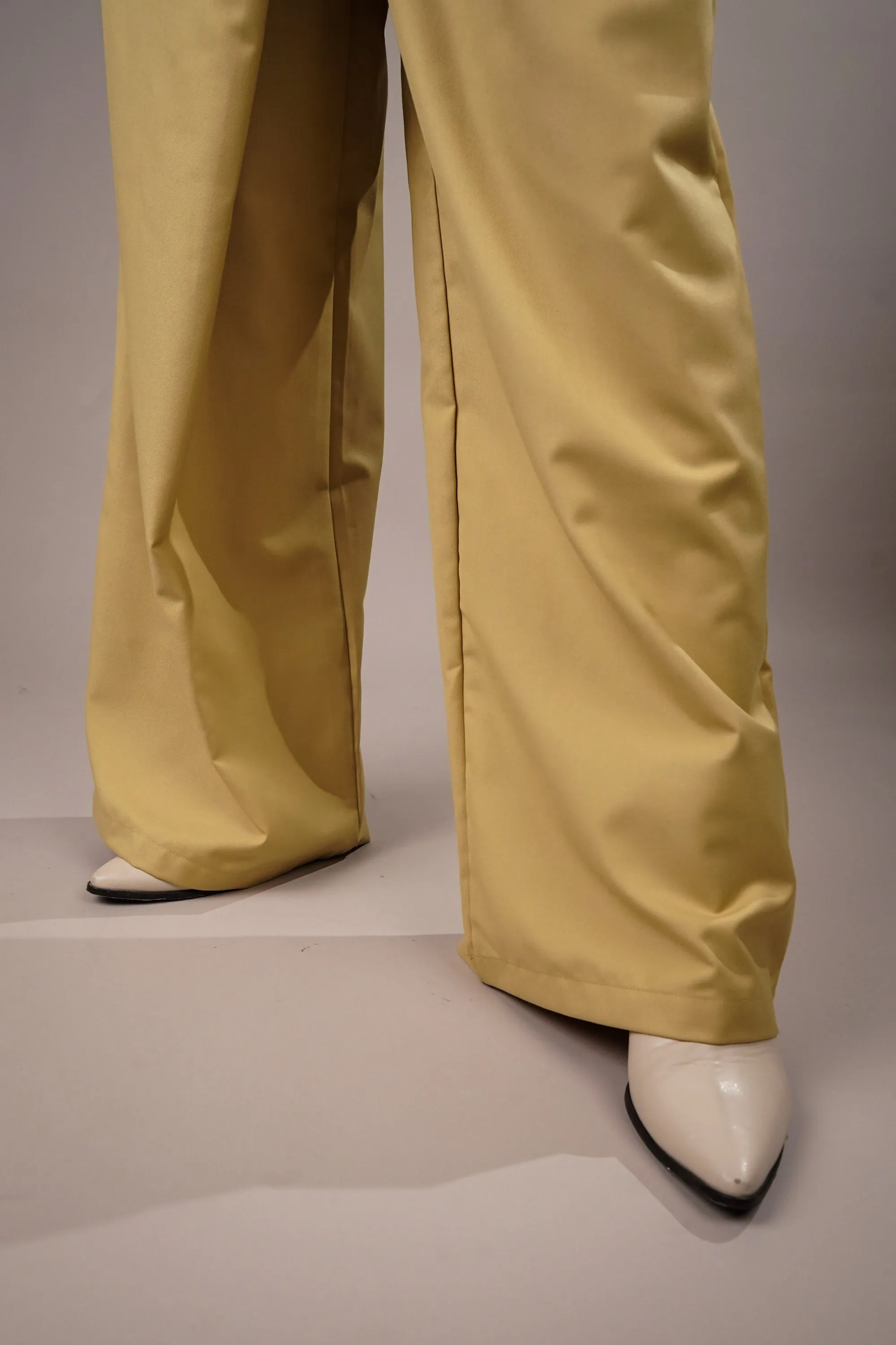 Tailored Yellow Asymmetrical Pants