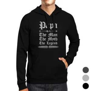 Vintage Gothic Papa Unisex Fleece Hoodie Unique Birthday Gift Idea