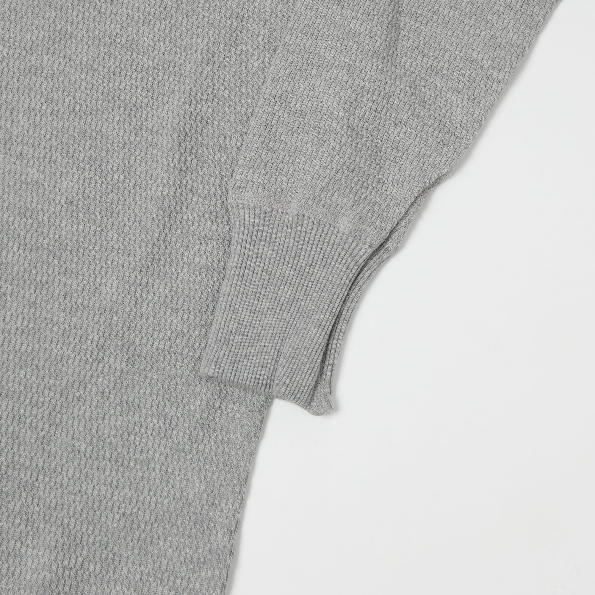 Warehouse & Co 5903 LS Waffle Knit Crew Neck Tee - Heather Grey